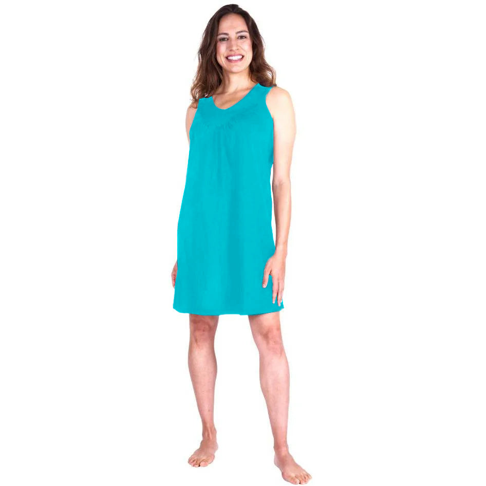 Women's Moisture Wicking Gathered Tank Nightgown