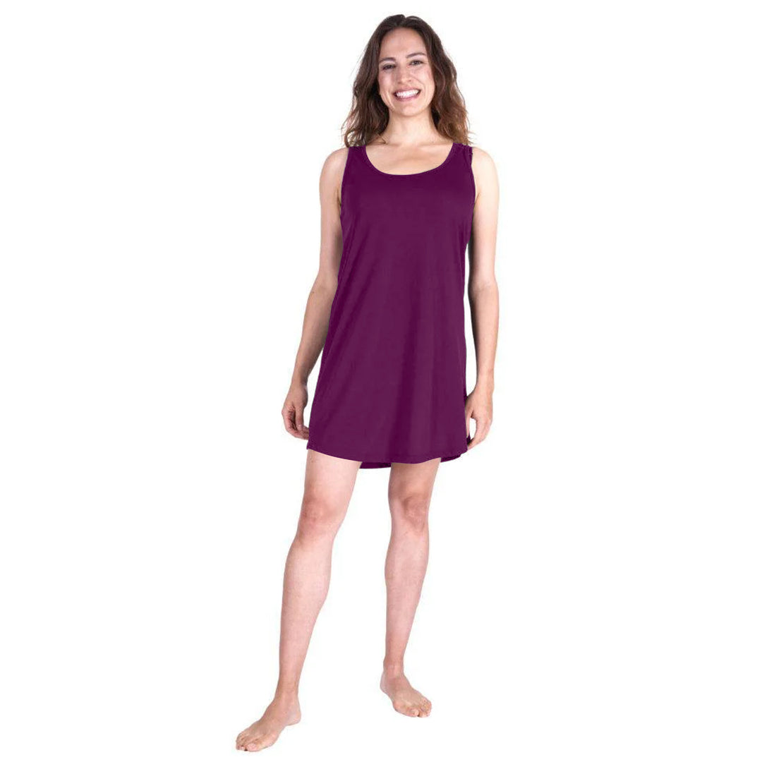 Women's Moisture Wicking Scoop Neck Short Tank Nightgown/Coverup