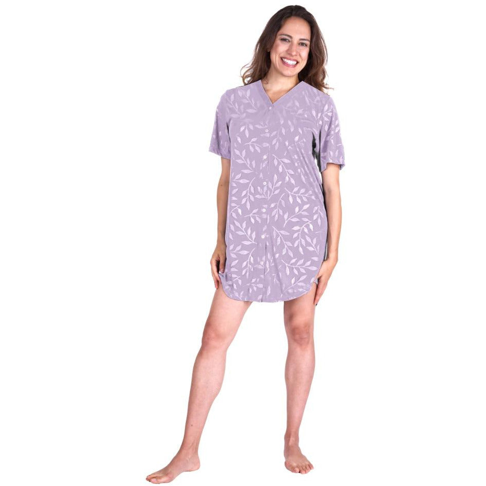 Women's Cotton Sleep Shirt Nightgown Pajama Top Sleep Dress 3/4 Sleeve  Sleepwear