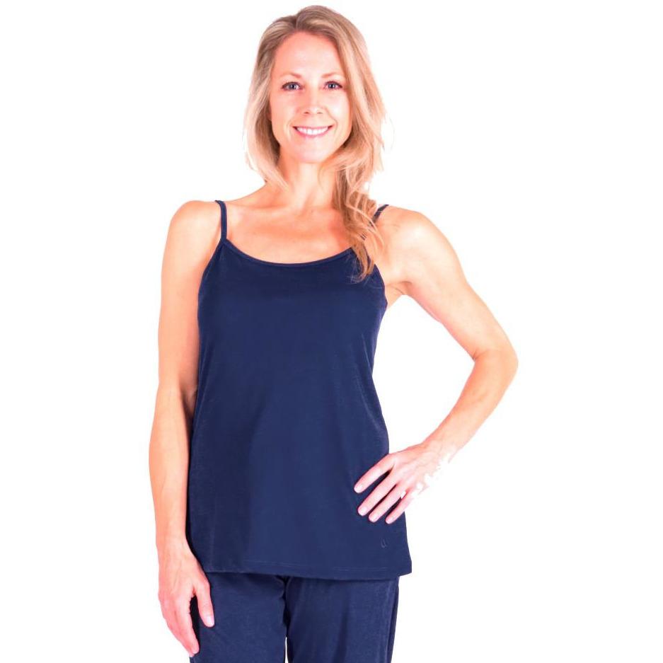 Light Blue Tank Top With Built in Shelf Bra, Comfy Sleepwear for Women by  FOXERS FXTBT-0400 -  Canada