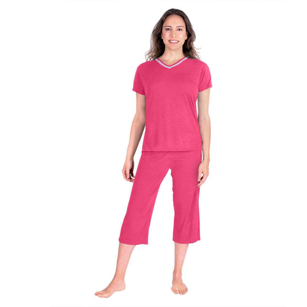 Comfortable 100% Cotton Women's Capri Pajama Pants UK